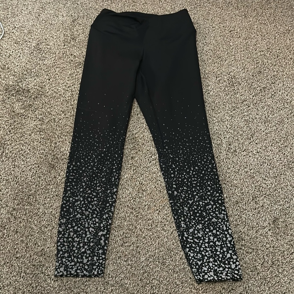 PINK Black Reflective Active Leggings